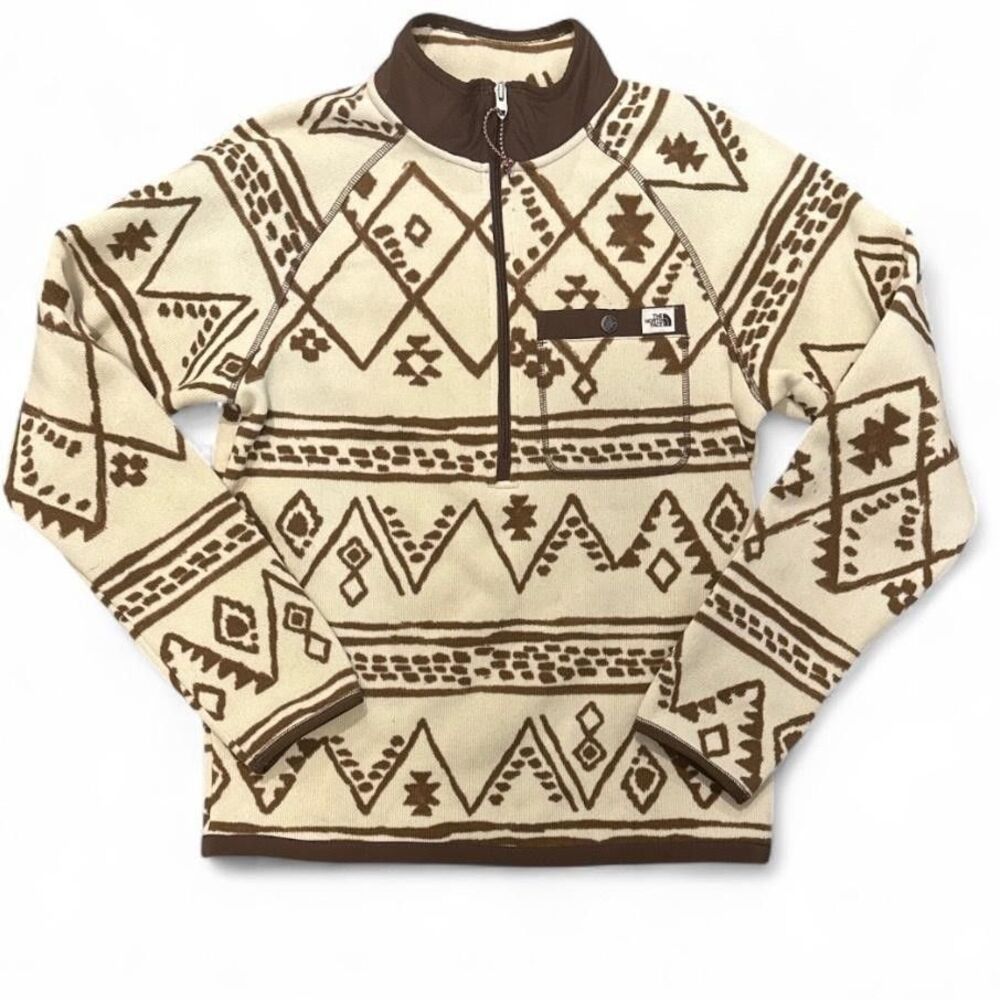 The North Face Gordon Lyon Fleece 1/2 Zip Pullover Aztec Tribal Sz Small Sweater
